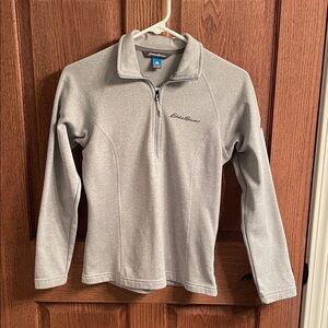 Eddie Bauer Heather Gray Women's Half-Zip Fleece Pullover